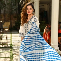 Neha Collection Graceful Salwar Kameez with Coordinated Dupatta - White, XXXL