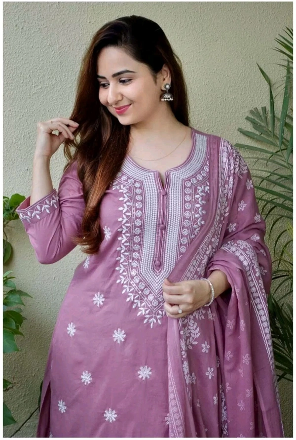 Neha Collection Beautiful 3-Piece Salwar Kameez With Dupatta - XXL, Purple