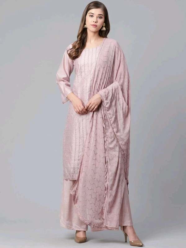 Neha Collection Beautiful 3-Piece Salwar Kameez With Dupatta  - Blush Pink, XXL
