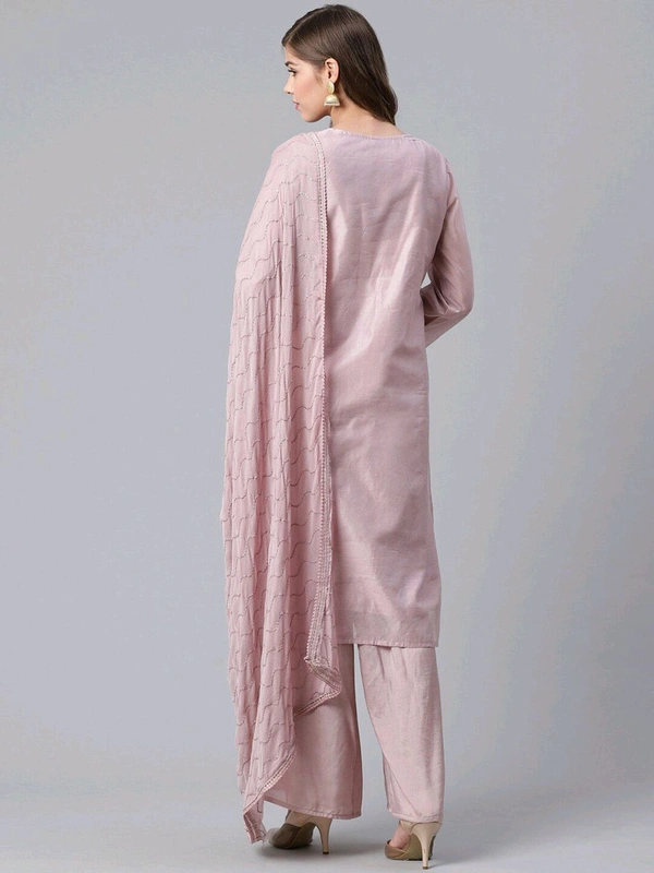 Neha Collection Beautiful 3-Piece Salwar Kameez With Dupatta  - Blush Pink, XXL