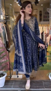 Neha Collection Beautiful 3-Piece Salwar Kameez With Dupatta - XL, Blue
