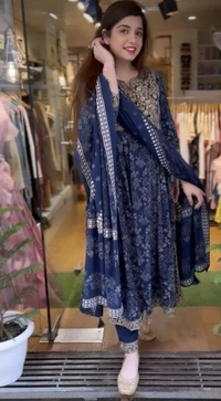 Neha Collection Beautiful 3-Piece Salwar Kameez With Dupatta - XL, Blue