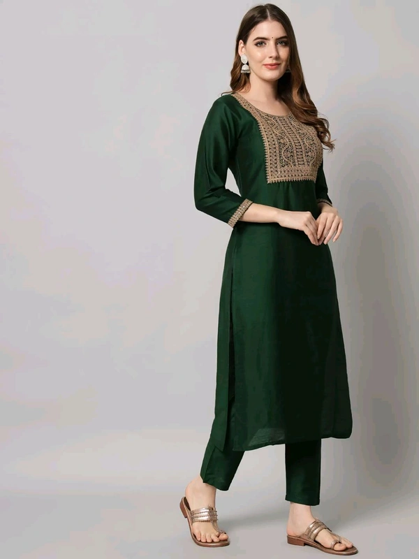 Neha Collection Beautiful 3-Piece Salwar Kameez With Dupatta - Green, XXL