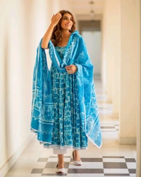 Neha Collection Salwar Kameez With Dupatta Set For Women's  - Sky Blue, L