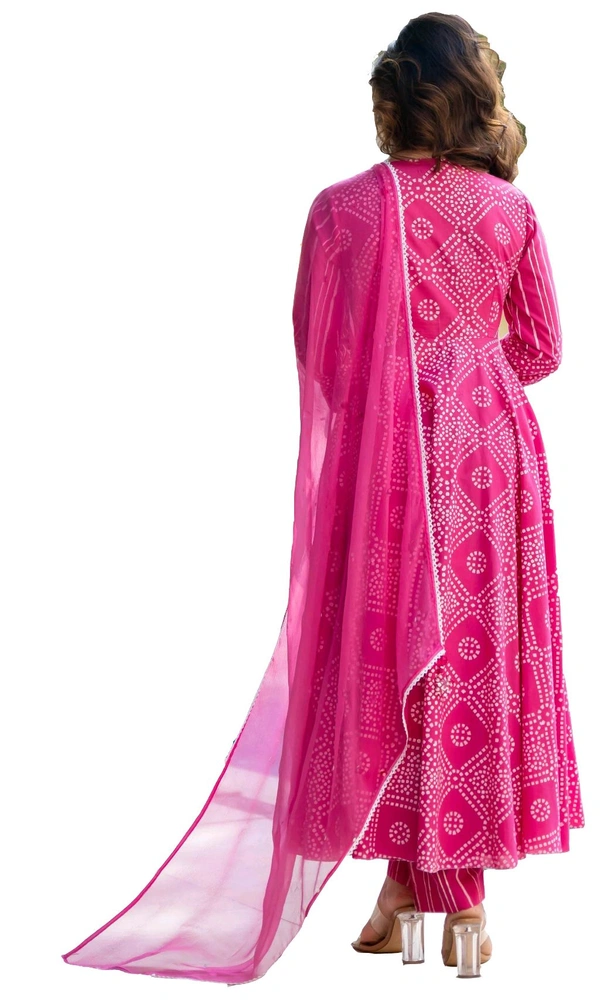 Neha Collection Beautiful 3-Piece Salwar Kameez With Dupatta 4 - Pink, L
