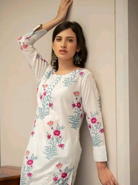 Neha Collection Beautiful 3-Piece Salwar Kameez With Dupatta - XL, White