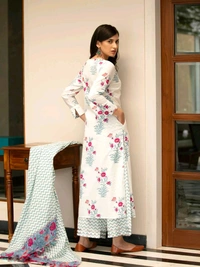 Neha Collection Beautiful 3-Piece Salwar Kameez With Dupatta - XXL, White
