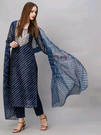 Neha Collection Beautiful 3-Piece Salwar Kameez With Dupatta - XL, Blue
