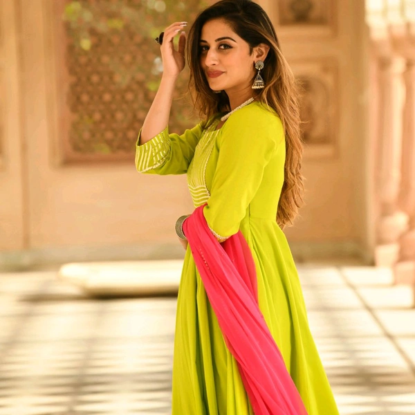 Neha Collection Beautiful 3-Piece Salwar Kameez With Dupatta - XXL, limegreen