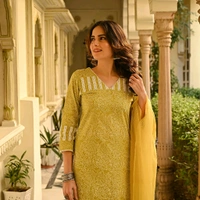 Neha Collection Beautiful 3-Piece Salwar Kameez With Dupatta - XL
