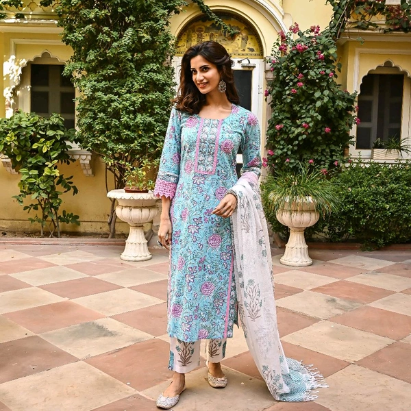 Neha Collection Beautiful 3-Piece Salwar Kameez With Dupatta  - L