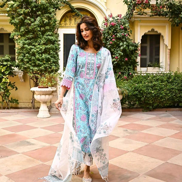 Neha Collection Beautiful 3-Piece Salwar Kameez With Dupatta  - L