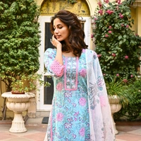 Neha Collection Beautiful 3-Piece Salwar Kameez With Dupatta  - L