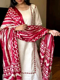 Neha Collection Beautiful 3-Piece Salwar Kameez With Dupatta 51 - Red, XXL