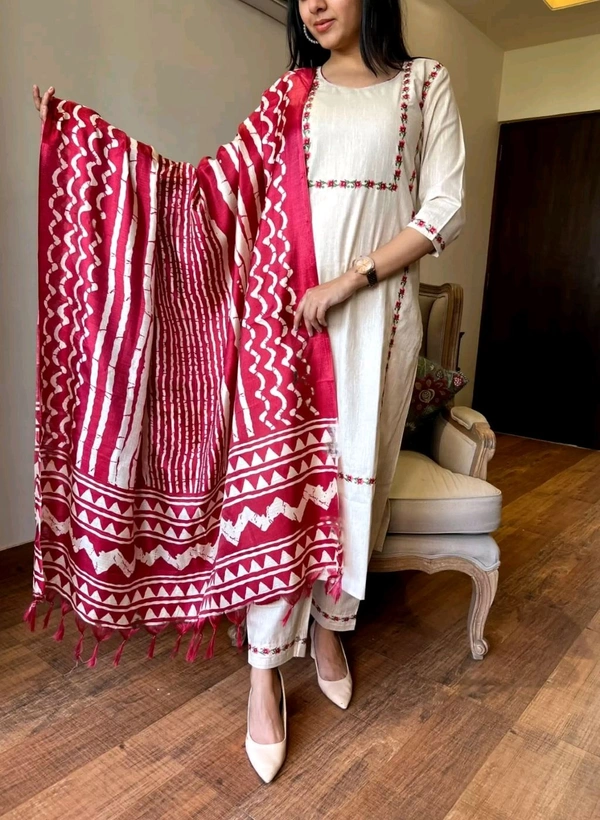 Neha Collection Beautiful 3-Piece Salwar Kameez With Dupatta 51 - Red, XXL