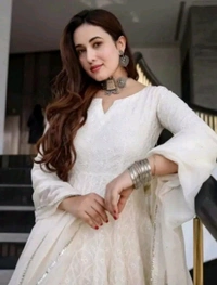 Neha Collection ach-white gown With Dupatta  - XXL, White