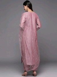 Neha Collection Beautiful 3-Piece Salwar Kameez With Dupatta  - Rose Gold, L