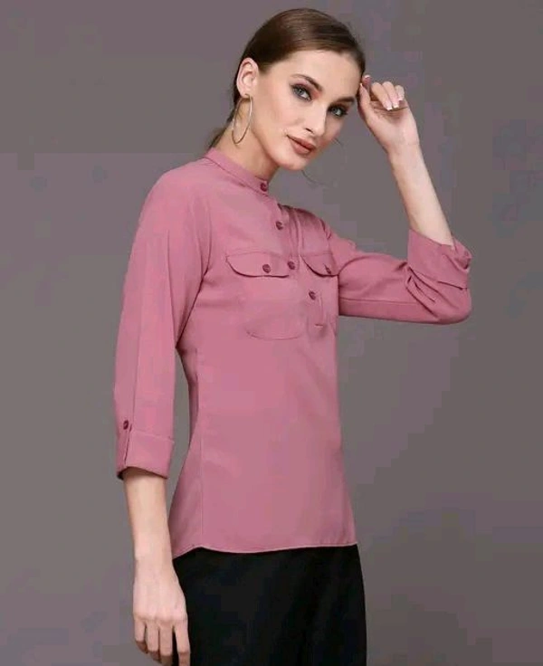 Selvia SELVIA Women's Solid Pink Tops & Tunics - XL