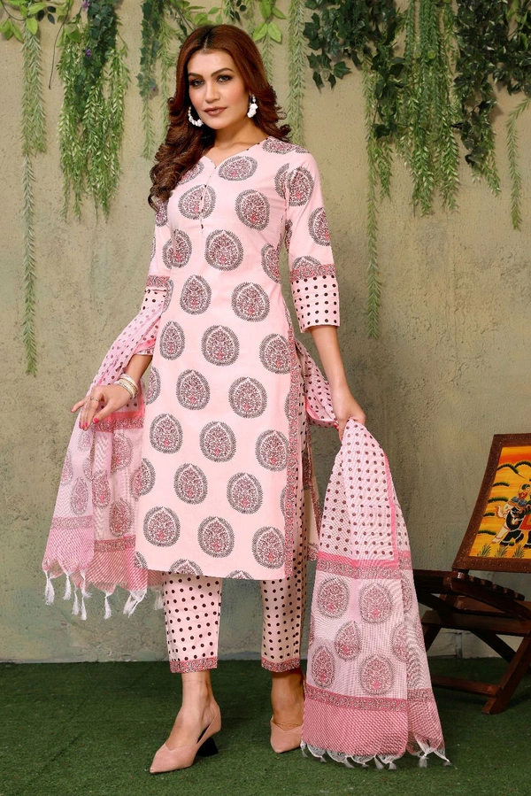 Neha Collection Salwar Kameez with Coordinating Dupatta - Sundown, M