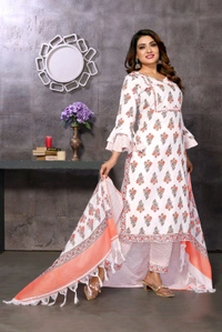 Neha Collection Salwar Kameez with Elegant Dupatta Set - Pink, XXL