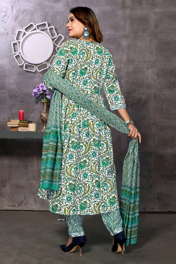 Neha Collection Salwar Kameez Set with Dupatta - Perfect for Festive Occasions - Mint Green, XL