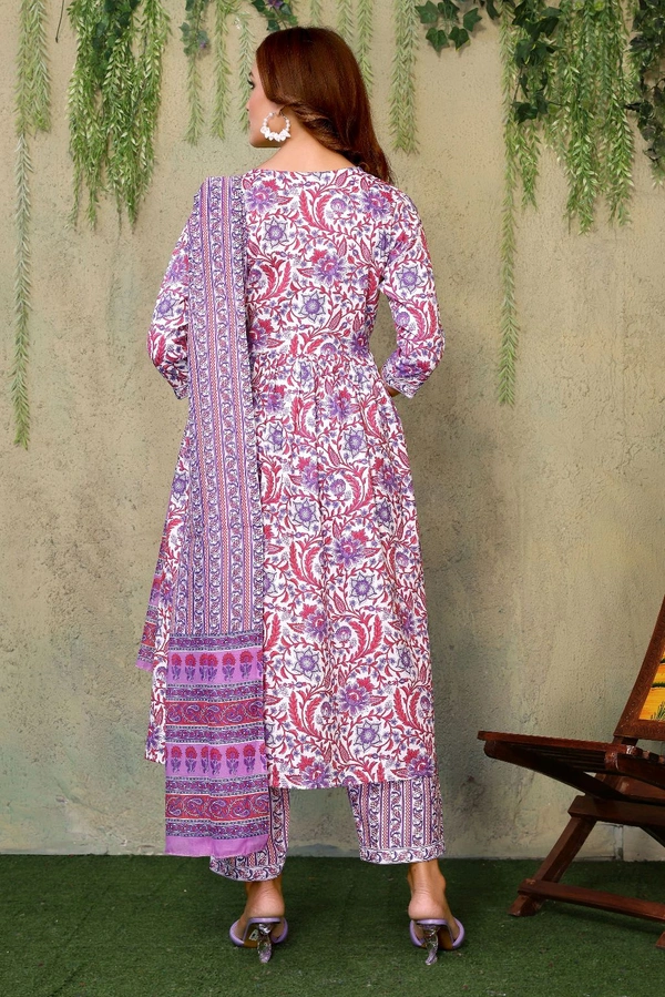 Neha Collection Salwar Kameez with Matching Dupatta - Traditional Indian Attire - Magenta / Fuchsia, XXL