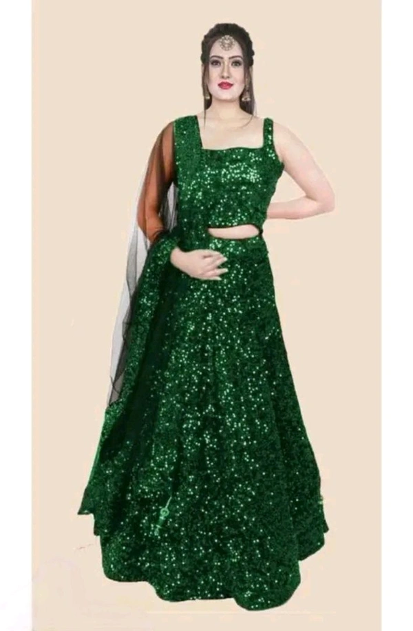 Neha Collection Women Velvet Net Lehenga choli dupatta - Killarney