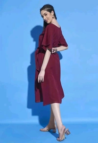 Neha Collection midi Dresses for Women - S, Maroon