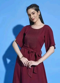 Neha Collection midi Dresses for Women - S, Maroon