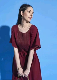 Neha Collection midi Dresses for Women - S, Maroon