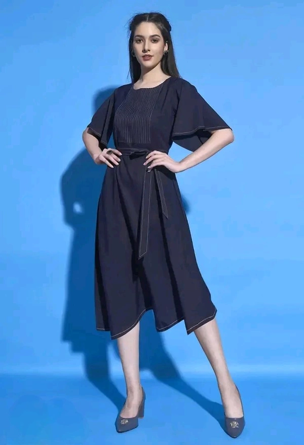 Neha Collection midi Dresses for Women - Blue, XXL