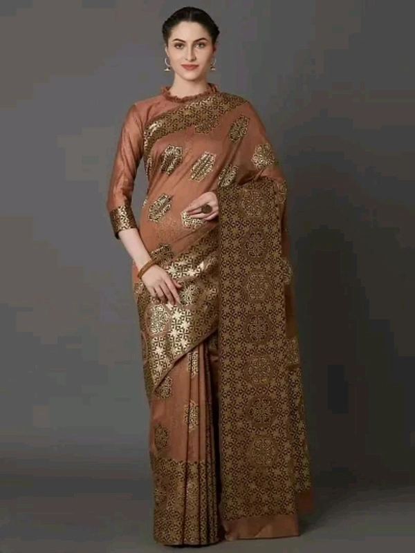 Banarasi Silk  Banarasi Cotton Silk Saree with Blouse piece