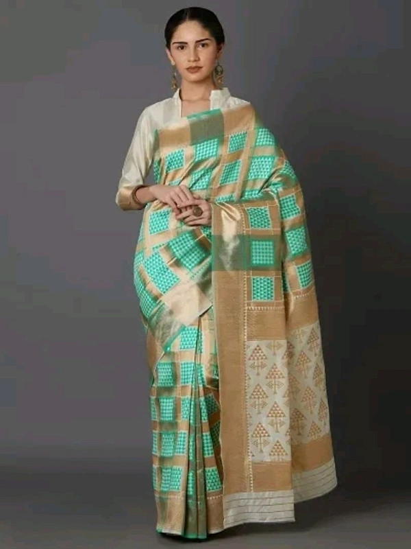 Banarasi Silk  Banarasi Cotton Silk Saree with Blouse piece