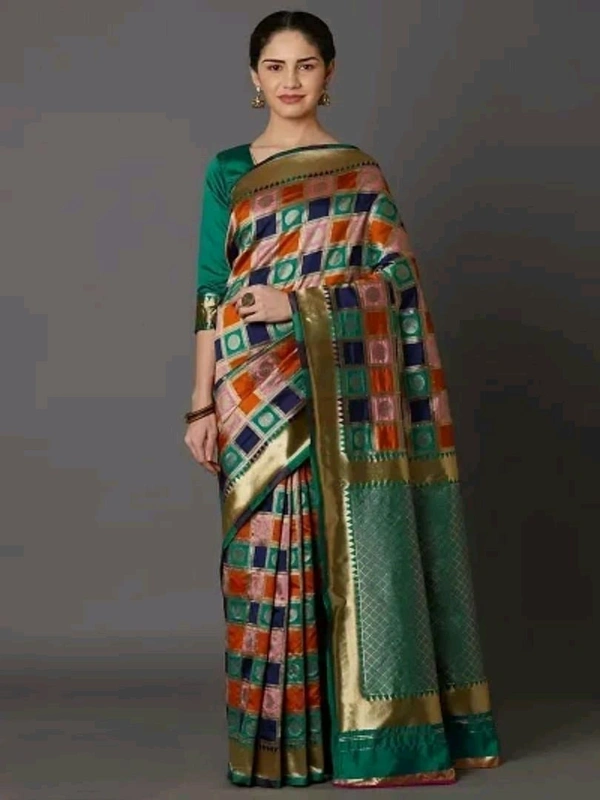 Banarasi Silk  Banarasi Cotton Silk Saree with Blouse piece