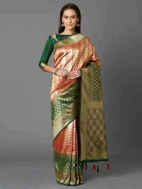 Banarasi Silk  Banarasi Cotton Silk Saree with Blouse piece