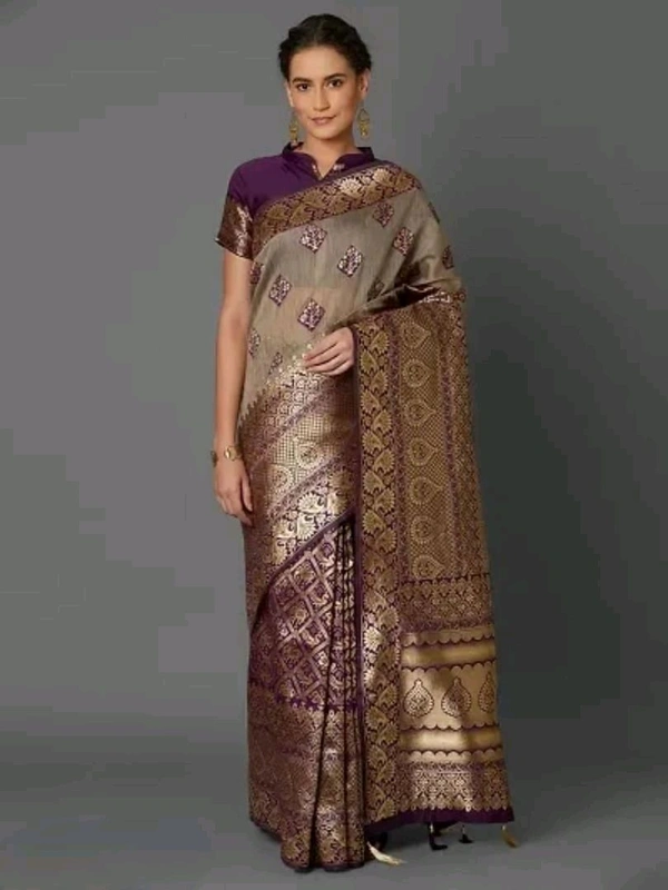 Banarasi Silk  Banarasi Cotton Silk Saree with Blouse piece