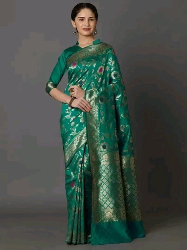 Banarasi Silk  Banarasi Cotton Silk Saree with Blouse piece