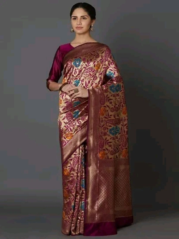Banarasi Silk  Banarasi Cotton Silk Saree with Blouse piece