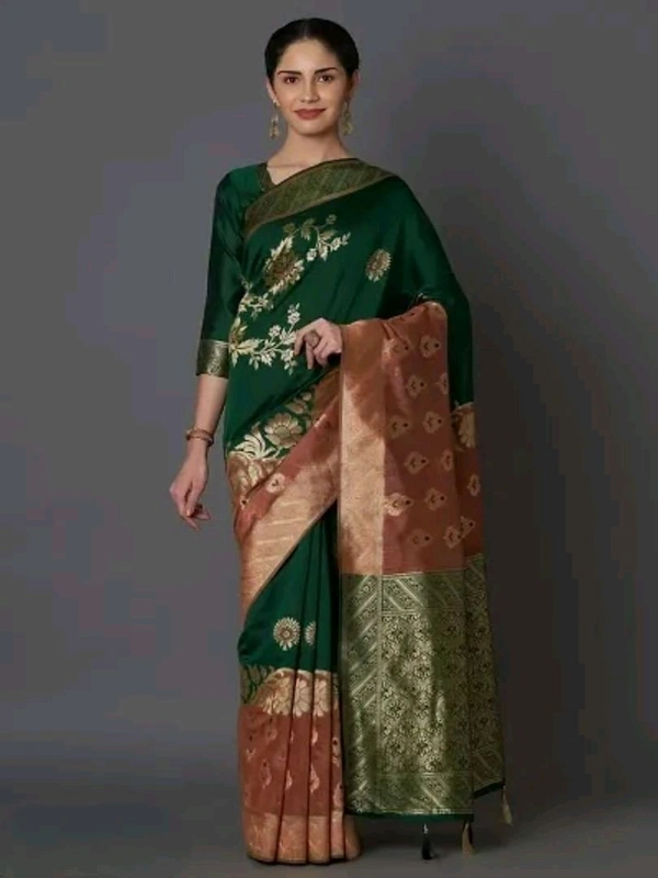 Banarasi Silk  Banarasi Cotton Silk Saree with Blouse piece