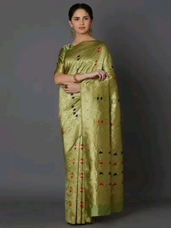 Banarasi Silk  Banarasi Cotton Silk Saree with Blouse piece