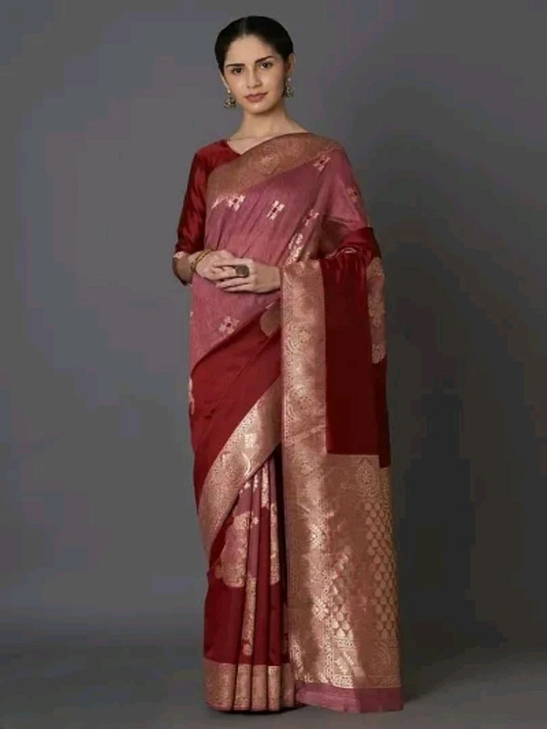 Banarasi Silk  Banarasi Cotton Silk Saree with Blouse piece