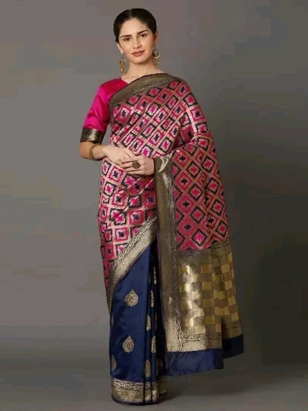 Banarasi Silk  Banarasi Cotton Silk Saree with Blouse piece
