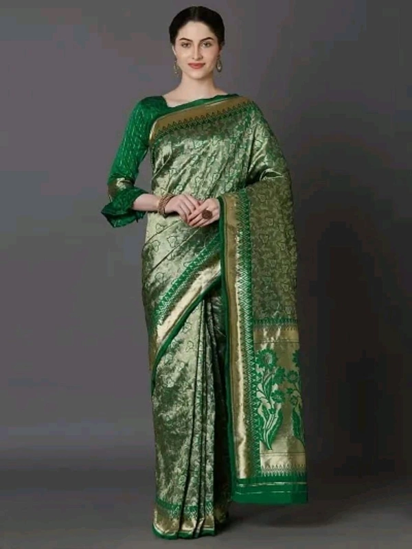 Banarasi Silk  Banarasi Cotton Silk Saree with Blouse piece