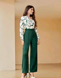 Neha Collection Women Embellished V Neck Jumpsuit - Dark Fern, M