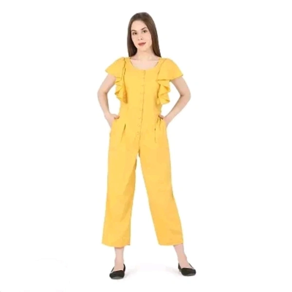 Neha Collection Classic Solid Color Polyester one piece Jumpsuit - XS