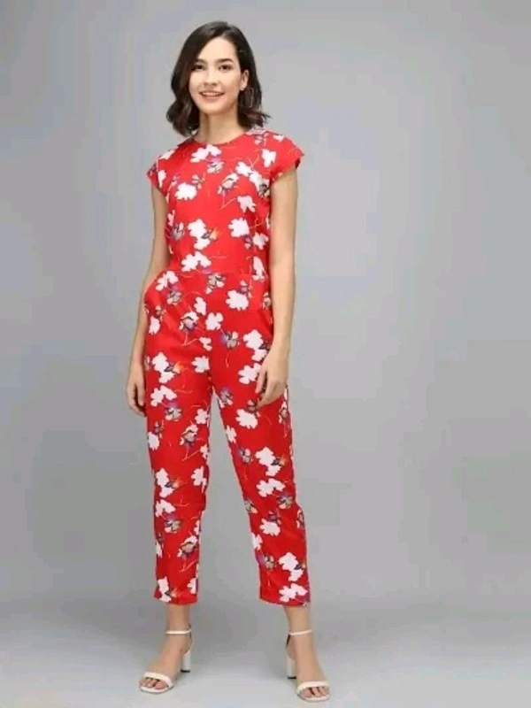 Neha Collection Stylish Crepe One-piece Jumpsuits for Women - M