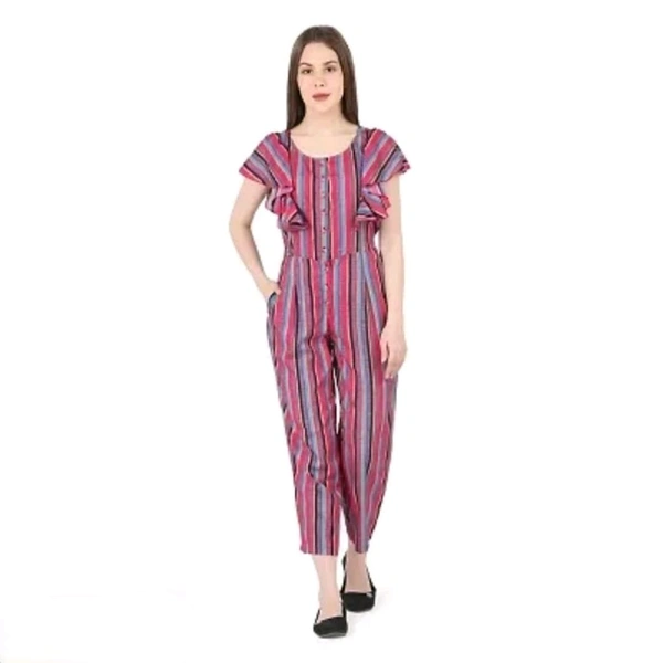 Neha Collection Classic Solid Color Polyester one piece Jumpsuit - XS