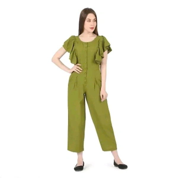 Neha Collection Classic Solid Color Polyester one piece Jumpsuit - XS
