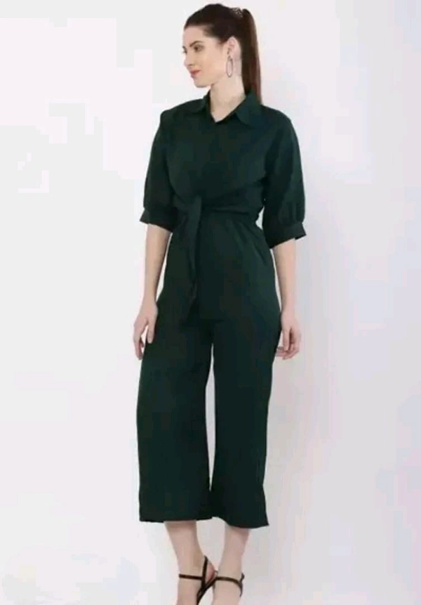 Neha Collection Stylish Crepe two-piece Jumpsuits for Women - Cyprus, XL
