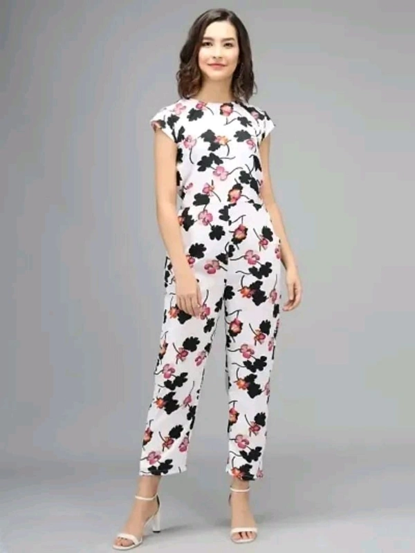 Stylish Crepe One-piece Jumpsuits for Women - L